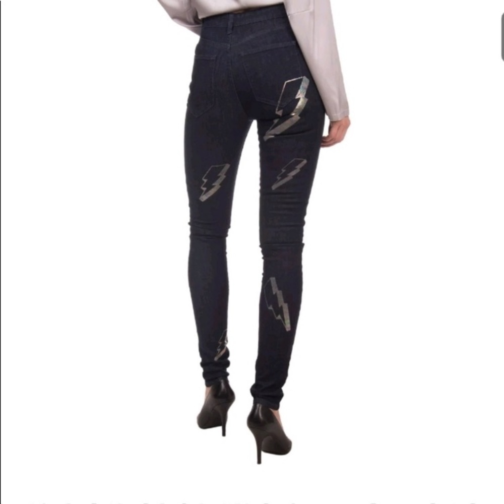 🎄SALE.American Retro denim jeans- lightning‎ bolts